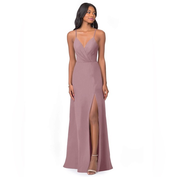 Azazie Dresses & Skirts - AZAZIE EVERLEIGH - DUSTY ROSE - SIZE A2 - CHIFFON - PINK